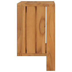 Avis Maison Chic Porte-serviette mural,Étagère pour serviettes,Barre porte-serviett pour salle de bain mural 35x20x35 cm Bois de teck solide -GKD39867