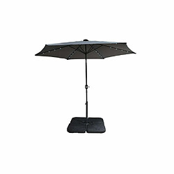 CEZARE Parasol droit lumineux 24 LED - Ø 2,95 m - 180 g/m² - anthracite - GREEN & GROW