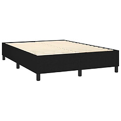 Avis vidaXL Sommier à lattes de lit avec matelas Noir 140x190 cm Tissu