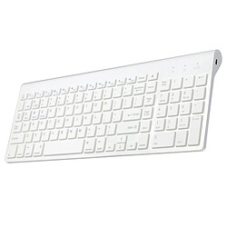 Avis Wewoo Clavier sans fil QWERTY blanc pour ordinateur portable, tablette et Smartphones, Android / iOS / Windows ou une version mise à jour K368 Dual Mode Dual Channel 102 touches sans Bluetooth