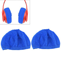 Wewoo Etui de protection anti-poussière pour casque tricoté 2 PCS Beats Solo2 / Solo3 bleu 