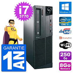 PC Lenovo ThinkCentre M82 SFF Intel i7-3770 RAM 8Go Disque 250Go Windows 10 Wifi - Occasion