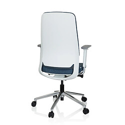 Chaise de bureau / chaise pivotante CHIARO T4 WHITE tissu bleu hjh OFFICE pas cher