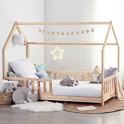 Atmosphera, Createur D'Interieur Lit cabane en bois pour enfant Bosco de 90 x 190 cm - Atmosphera