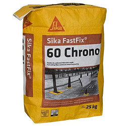 Mortier scellement mobilier urbain et aménagement extérieur - SIKA FastFix 60 Chrono - Gris - 25kg