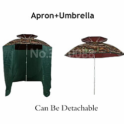 Universal Parapluie de pêche extérieure à deux étages David Ying 2m tablier Parapluie de pêche avec tissu parasol parapluie de pêche anti-pluie pliant universel(Vert)