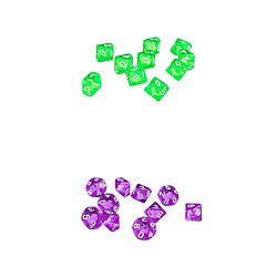 Dés polyédriques D10 10 Pcs Vert D10 Dés + 10 Pcs Violet D10 Dés Pour D u0026 D RPG MTG Conseil Jeux Cadeau