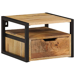 Maison Chic Table de chevet murale - Table de Nuit 35x35x25 cm bois d'acacia solide