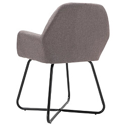 Acheter vidaXL Chaises à manger lot de 4 taupe tissu