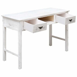 Maison Chic Table console | Meuble d'entrée | Table d'appoint Blanc antique 110 x 45 x 76 cm Bois -GKD67434