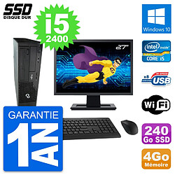 PC Fujitsu E500 E85+ DT Ecran 27" i5-2400 RAM 4Go SSD 240Go Windows 10 Wifi - Occasion