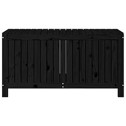 Avis Helloshop26 Coffre boîte meuble de jardin rangement noir 121 x 55 x 64 cm bois massif pin 02_0013111