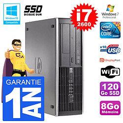 PC HP 6200 SFF Intel i7-2600 RAM 8Go SSD 120Go Graveur DVD Wifi W7 · Occasion 