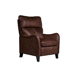 BOIS & CHIFFONS Fauteuil relax manuel microfibre Camboya Chocolat