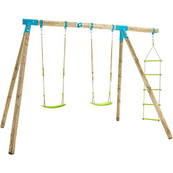 Portique gineste tp toys 2 balancoires / echelle corde / kit d'ancrage h.209 cm Type de produit : BALANCOIRE - PORTIQUE - Portique gineste tp toys 2 balancoires / echelle corde / kit d'ancrage h.209 cm