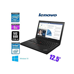 LENOVO THINKPAD X260 I5 - GRADE C Intel Core i5-6300U-2.4Ghz 8 Go 512 Go Intel HD Graphics 520 WIFI WEBCAM 12.5"" Windows 10 AZERTY - Reconditionné