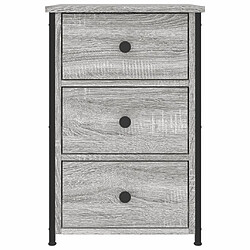 Maison Chic Table de chevet, Table de Nuit pour chambre salon sonoma gris 40x36x60 cm bois d'ingénierie pas cher