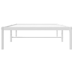 Maison Chic Lit adulte - Lit simple Cadre de lit,Structure du lit Contemporain métal blanc 90x190 cm -MN78399 pas cher