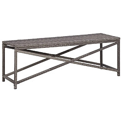 Maison Chic Banc de jardin | Banquette de jardin | Chaise Relax 120 cm Résine tressée Gris -MN16177