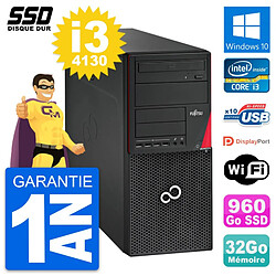 PC Tour Fujitsu Esprimo P720 Intel i3-4130 RAM 32Go SSD 960Go Windows 10 Wifi · Occasion 