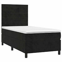 Avis Sommier à lattes LED,Cadre à lattes de lit avec matelas pour Adulte Noir 90x200 cm Velours -MN46291