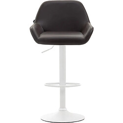 Non Tabouret de bar Braga simili cuir blanc