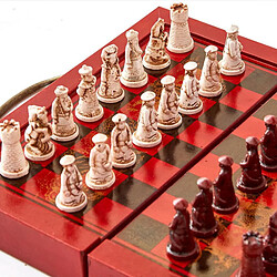 Acheter 13 "x 13" Pliante En Bois Jeu d'échecs avec Queens, roi et Soldat À La Main Jeu de Plateau pour le Stockage pour Adulte Enfants Débutant Échiquier