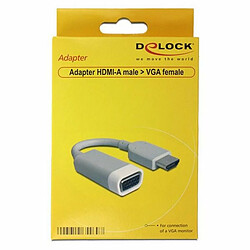 Avis DeLock 65469 Adaptateur HDMI-A prise mâle vers VGA femelle Argent