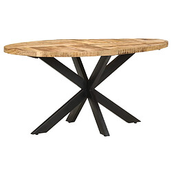 vidaXL Table de salle à manger 160x90x75 cm Bois de manguier brut