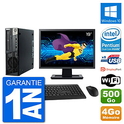 PC Lenovo M92p SFF Ecran 19" Intel G630 RAM 4Go Disque 500Go Windows 10 Wifi · Occasion 