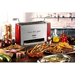 Ariete Grill viande Vertical 1300W rouge gris