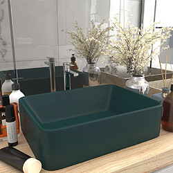 vidaXL Lavabo de luxe Vert foncé mat 41x30x12 cm Céramique