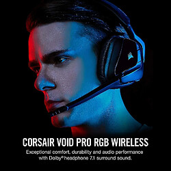 Universal Casque de jeu sans fil Void RGB (son surround 7.1, faible latence 2.4 GHz sans fil,