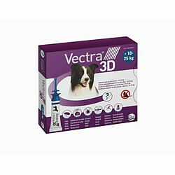 Pipette pour chien Ceva 3D M 10-25 Kg 3 Unités 