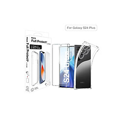 Pack protection complète écran en verre trempé Moxie + coque pour Samsung Galaxy S24 Plus Transparent 