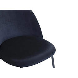 Vente-Unique Lot de 2 chaises en velours et acier inoxydable - Noir - MELBOURNE pas cher