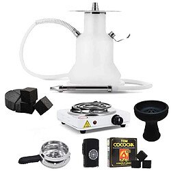 Pack Chicha Oduman N4 Eco Starter + LED + Plaque Allume Charbon + Chauffe Charbons + Foyer Silicone