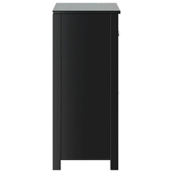 Acheter vidaXL Armoire de salle de bain BERG noir 69,5x34x80 cm pin massif