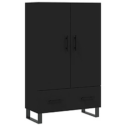 vidaXL Buffet haut noir 69,5x31x115 cm bois d'ingénierie