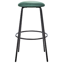 Acheter Beliani Tabouret de bar Set de 2 Velours Vert émeraude MORTON