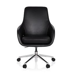 Chaise de bureau / fauteuil de direction BARENO cuir noir hjh OFFICE 