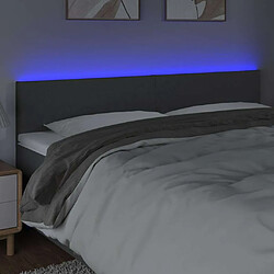 Avis Maison Chic Tête de lit scandinave à LED,meuble de chambre Gris foncé 180x5x78/88 cm Tissu -MN56643