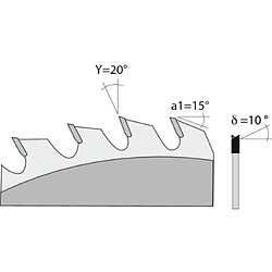 Avis Leman Lame carbure denture alternée pour débit diamètre 240 mm, alésage 30 mm, 24 dents