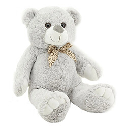 Aubry Gaspard Peluche ours en acrylique gris 20 cm.