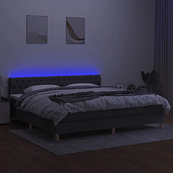 Acheter Sommier à lattes,Cadre à lattes de lit et matelas et LED pour Adulte Gris foncé 200x200 cm -MN46272