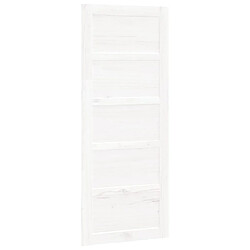 vidaXL Porte de grange Blanc 80x1,8x204,5 cm Bois massif de pin