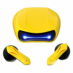 T33 Bluetooth 5.2 Casque Stéréo Écouteurs Casque De Jeu Sans Fil À Faible Latence À Double Mode Avec Microphone Jaune 