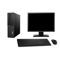 PC Lenovo M800 SFF Ecran 22" Intel G4400 RAM 16Go Disque 500Go Windows 10 Wifi - Occasion