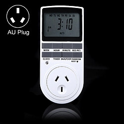 Wewoo Prise électrique avec minuteur AC 240V Smart Home Plug-in Programmable LCD Affichage Horloge Été Heure Fonction 12/24 Heures Changeable Timer Switch Socket, AU Plug