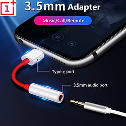 GUPBOO Oneplus USB Type C vers 3,5 mm adaptateur casque Aux câble de convertisseur de musique Audio externe pour un plus 1 + 7 7T 7tpro 6T 